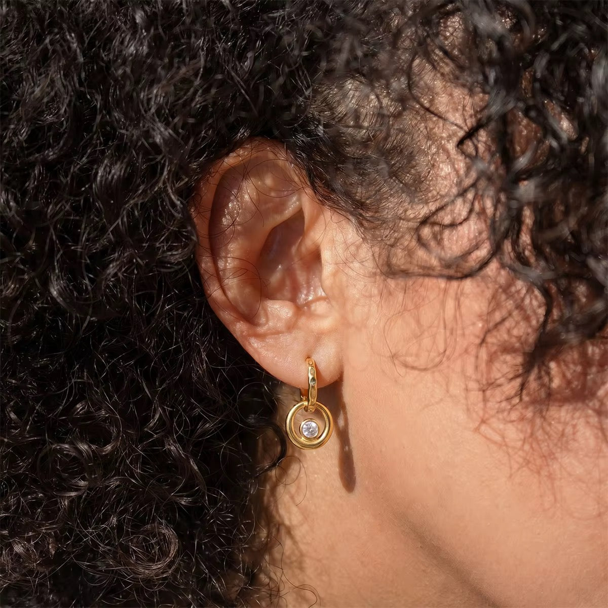 Celestia Drop Earrings lifestyle close-up