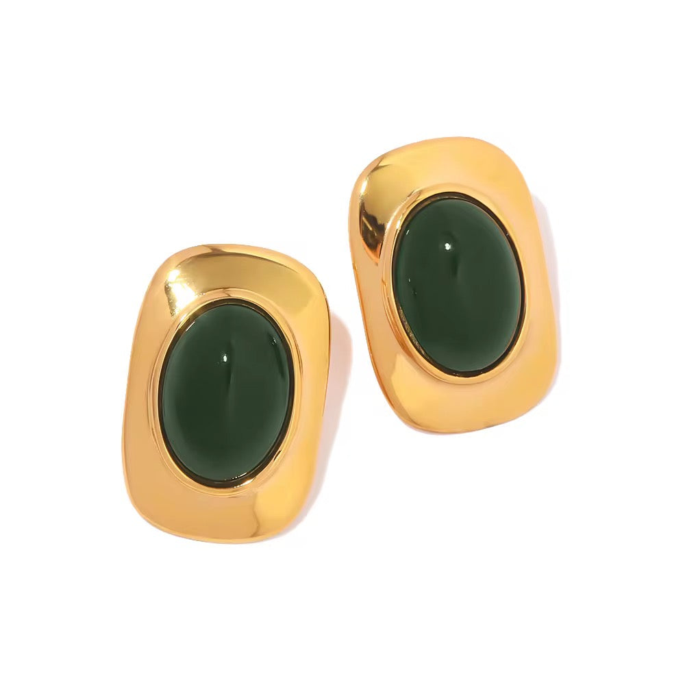 Emerald Muse Studs