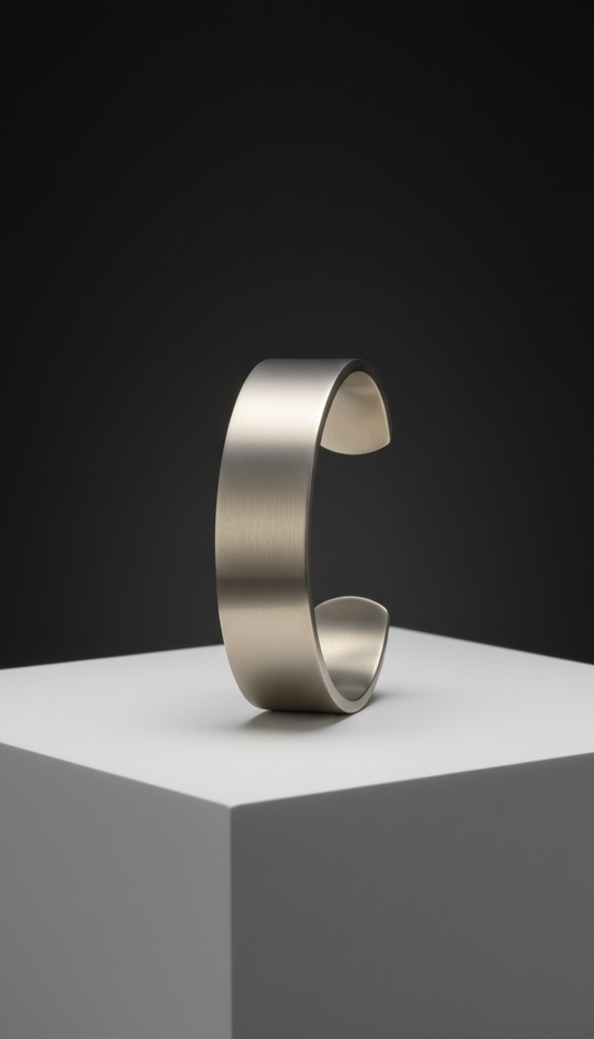 Titanium Linear Cuff Bracelet